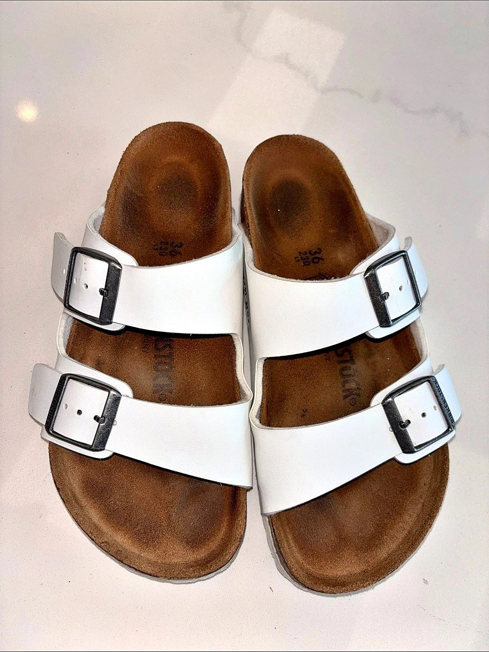Birkenstock Arizona White Sandals